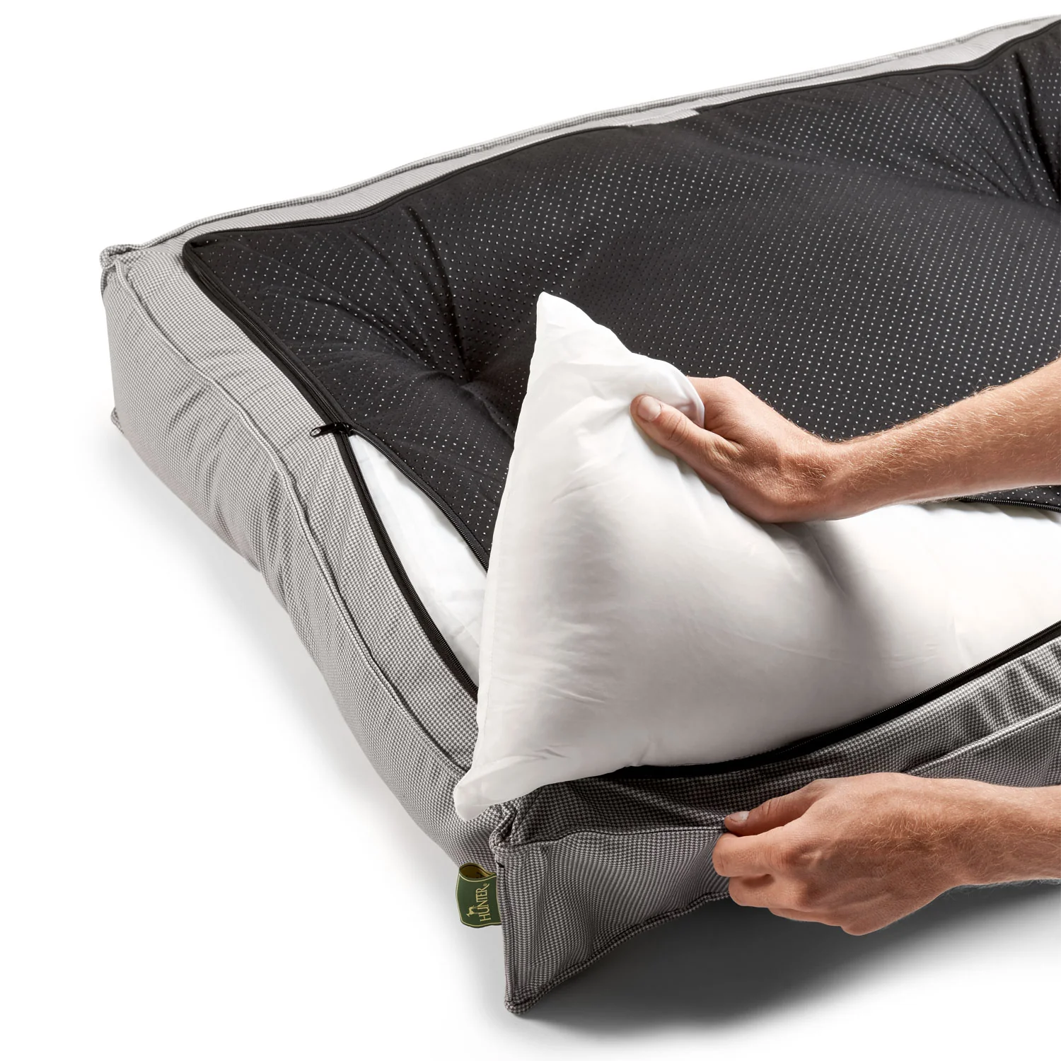 Hunter Lancester hundeseng XLarge 120 x 90 cm Grå